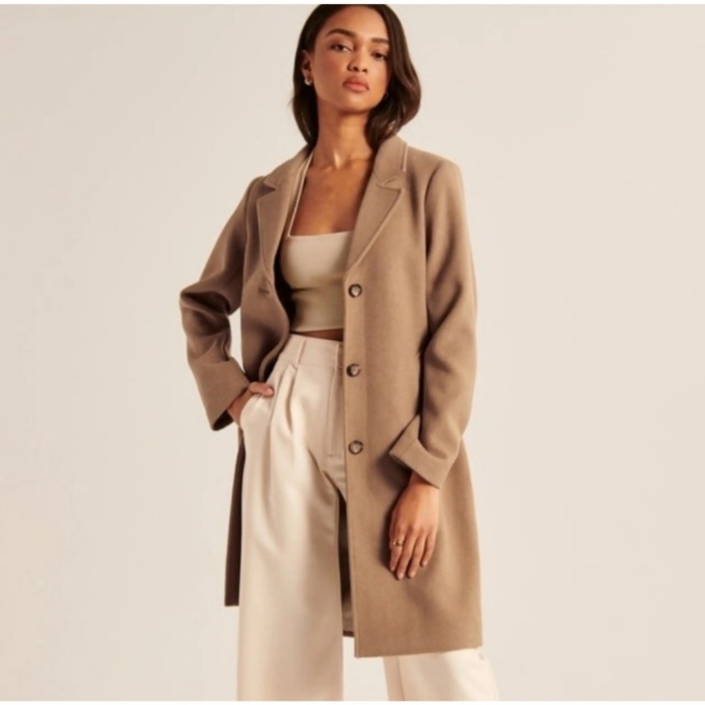 A&F Wool-Blend Dad Coat - Camel - XL